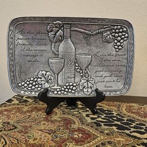 Carson Statesmetal Inscribed Pewter Friendship Tray, 11"×7×1"
